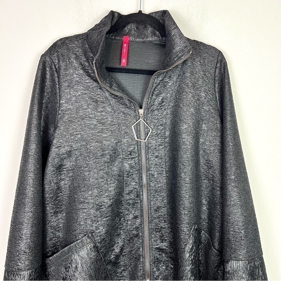 I.C. By Connie K jacket womens large Black Full Zip - Picture 4 of 10
